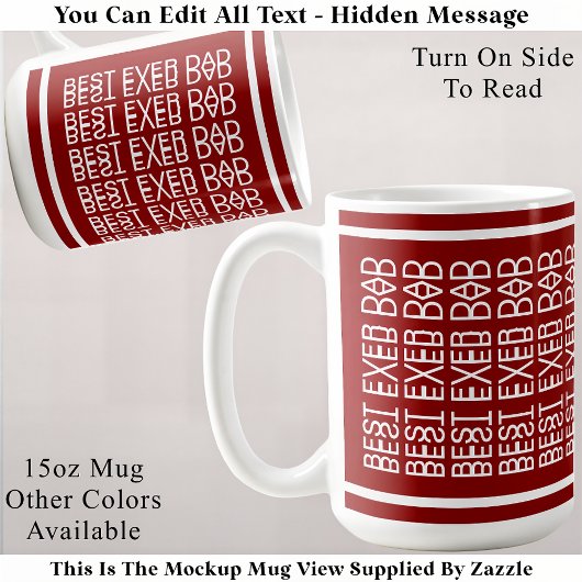 Mug Meilleur Papa Caché Message 158R Noël 