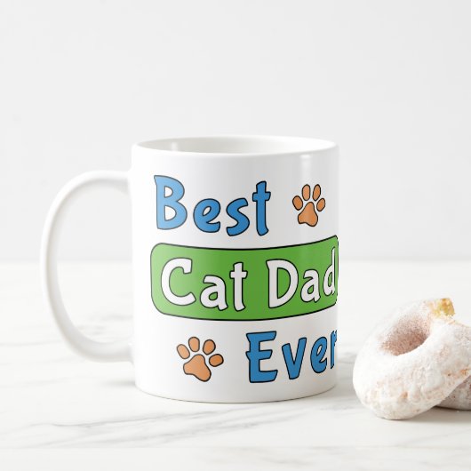 Mug Meilleur papa chat du monde (Avec donut)
