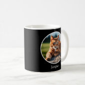 Mug Meilleur Papa Chat Propriétaire de l'Animal de Com (Devant droit)