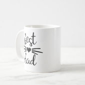 Mug Meilleur Papa Chat Visage de Chat (Devant gauche)