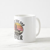 Mug Meilleur Papa Chien Conception Vectorielle Vintage (Devant droit)