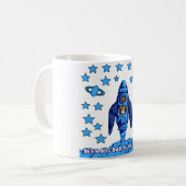 Mug Meilleur Papa Chien de la Galaxie Fusée Spatiale C (Devant gauche)