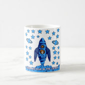 Mug Meilleur Papa Chien de la Galaxie Fusée Spatiale C (Centre)