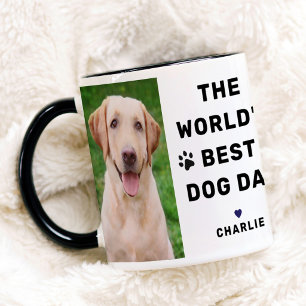 Mug Meilleur Papa Chien du Monde Photo Noir