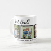 Mug Meilleur papa ! Collage de photos (Devant gauche)
