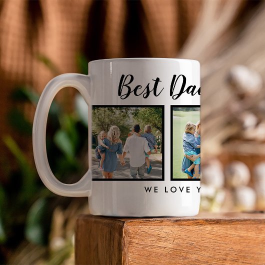 Mug Meilleur papa ! Collage de photos