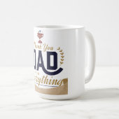 Mug Meilleur Papa – Conception Merci (Devant droit)