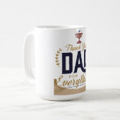 Mug Meilleur Papa – Conception Merci (Devant gauche)