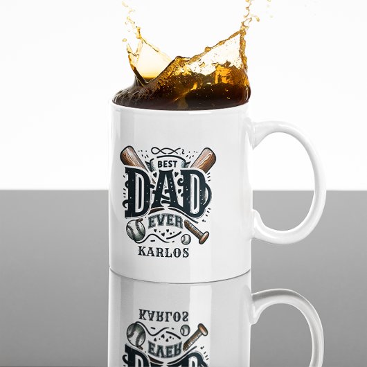 Mug Meilleur papa de baseball