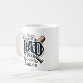 Mug Meilleur papa de baseball (Devant gauche)