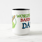 Mug Meilleur Papa de Baseball au Monde (Centre)