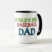 Mug Meilleur Papa de Baseball au Monde (Devant droit)