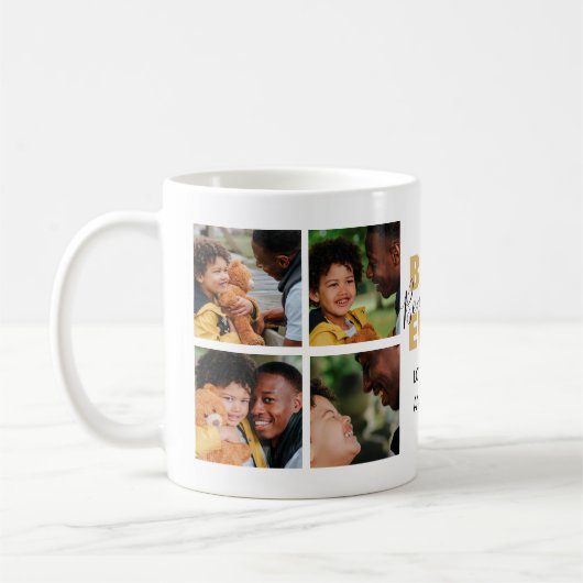 Mug Meilleur papa de Bonus pour toujours | Collage de  (Gauche)