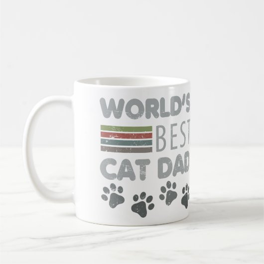 Mug Meilleur papa de chat au monde (Gauche)