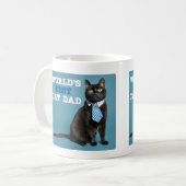 Mug Meilleur papa de chat au monde (Devant gauche)