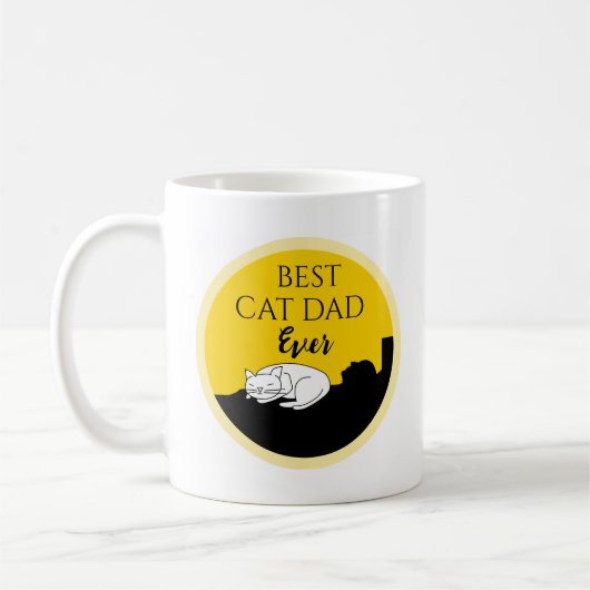 Mug Meilleur papa de chat ever (Gauche)