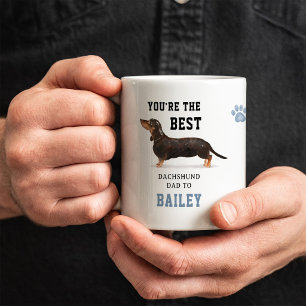 Mug Meilleur papa de teckel   Photo et illustration mi