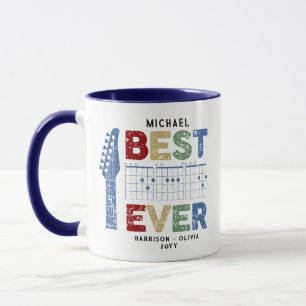 Mug Meilleur Papa de Tous les Temps Accords de Guitare