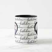 Mug Meilleur Papa de Tous les Temps Script Photo Noir (Centre)