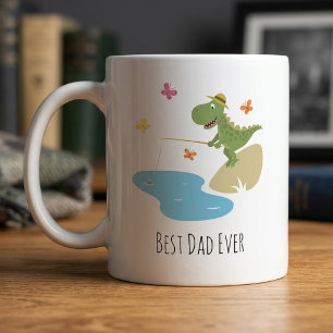 Mug Meilleur Papa Drôle de Bande Dessinée Dinosaure Pê