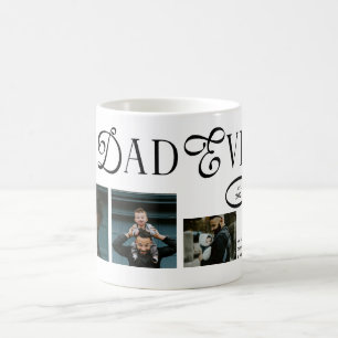 Mug Meilleur Papa du Monde 3 Photo Cadeaux Modernes po