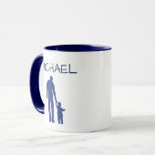 Mug Meilleur Papa du Monde avec Nom (Devant gauche)