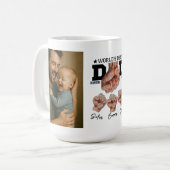 Mug Meilleur Papa du Monde Collage Photo Personnalisé (Devant gauche)