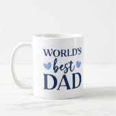 Mug Meilleur papa du monde et 2 fils marchent l'aquare (Gauche)
