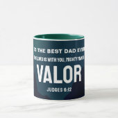 Mug Meilleur Papa du Monde HOMME VAILLANT DE VALEUR Ch (Centre)