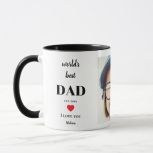 Mug Meilleur Papa du Monde Je T'Aime Enfants Photo Per