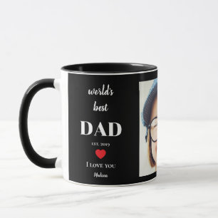 Mug Meilleur Papa du Monde Je T'Aime Enfants Photo Per