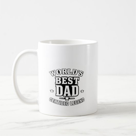 Mug Meilleur Papa du monde - Légende certifiée" (Mug) (Gauche)