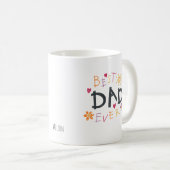 Mug Meilleur papa du monde monogramme nom (Devant droit)