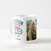 Mug Meilleur Papa du Monde Nom et Photos (Devant gauche)