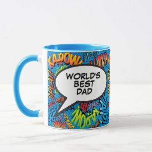 Mug Meilleur Papa du Monde, Papa, Livre de Bande Dessi