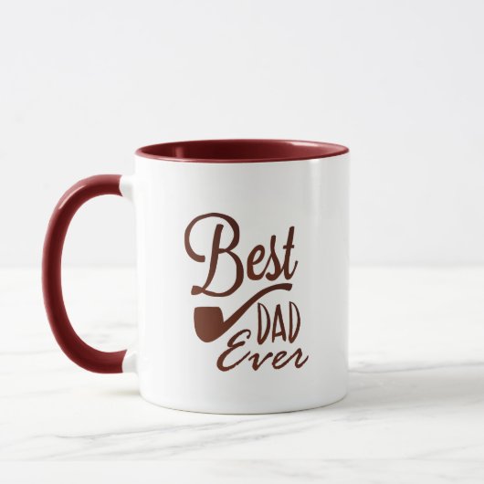Mug Meilleur Papa Élégant Blanc  (Gauche)