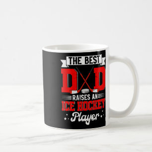 Mug Meilleur Papa Élève Un Joueur De Hockey Sur Glace
