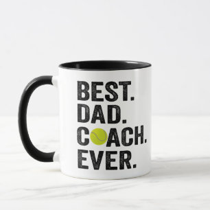 Mug Meilleur Papa Entraîneur Fête des pères Jour Tenni