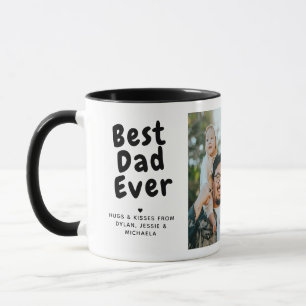 Mug Meilleur Papa Ever 2-Photos Collage & Message Pers