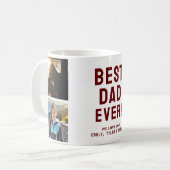 Mug Meilleur Papa Ever 4 Collage de Photos  (Devant gauche)