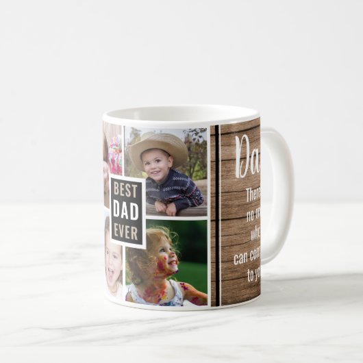 Mug Meilleur papa Ever 4 Photo Collage Fête des pères (Devant droit)