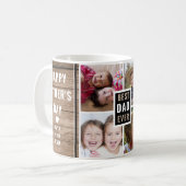 Mug Meilleur papa Ever 4 Photo Collage Fête des pères (Devant gauche)
