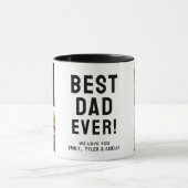 Mug Meilleur papa Ever 4 photo Collage noir (Centre)