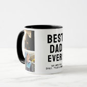 Mug Meilleur papa Ever 4 photo Collage noir (Devant gauche)