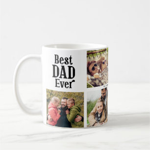 Mug Meilleur Papa Ever 6 Collage de Photos Moderne
