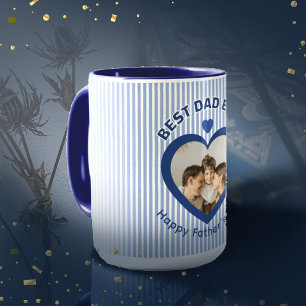 Mug Meilleur Papa Ever Carte Photo à Coeur Modèle Mini