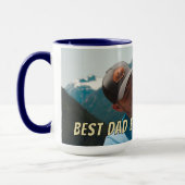Mug Meilleur Papa Ever Carte Photo Complète Modèle Min (Gauche)