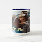 Mug Meilleur Papa Ever Carte Photo Complète Modèle Min (Centre)