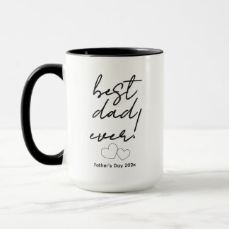 Mug Meilleur Papa Ever ! (cœurs)