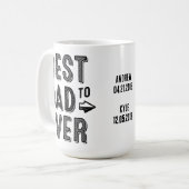 Mug Meilleur papa Ever Enfants Nom personnalisé cadeau (Devant gauche)